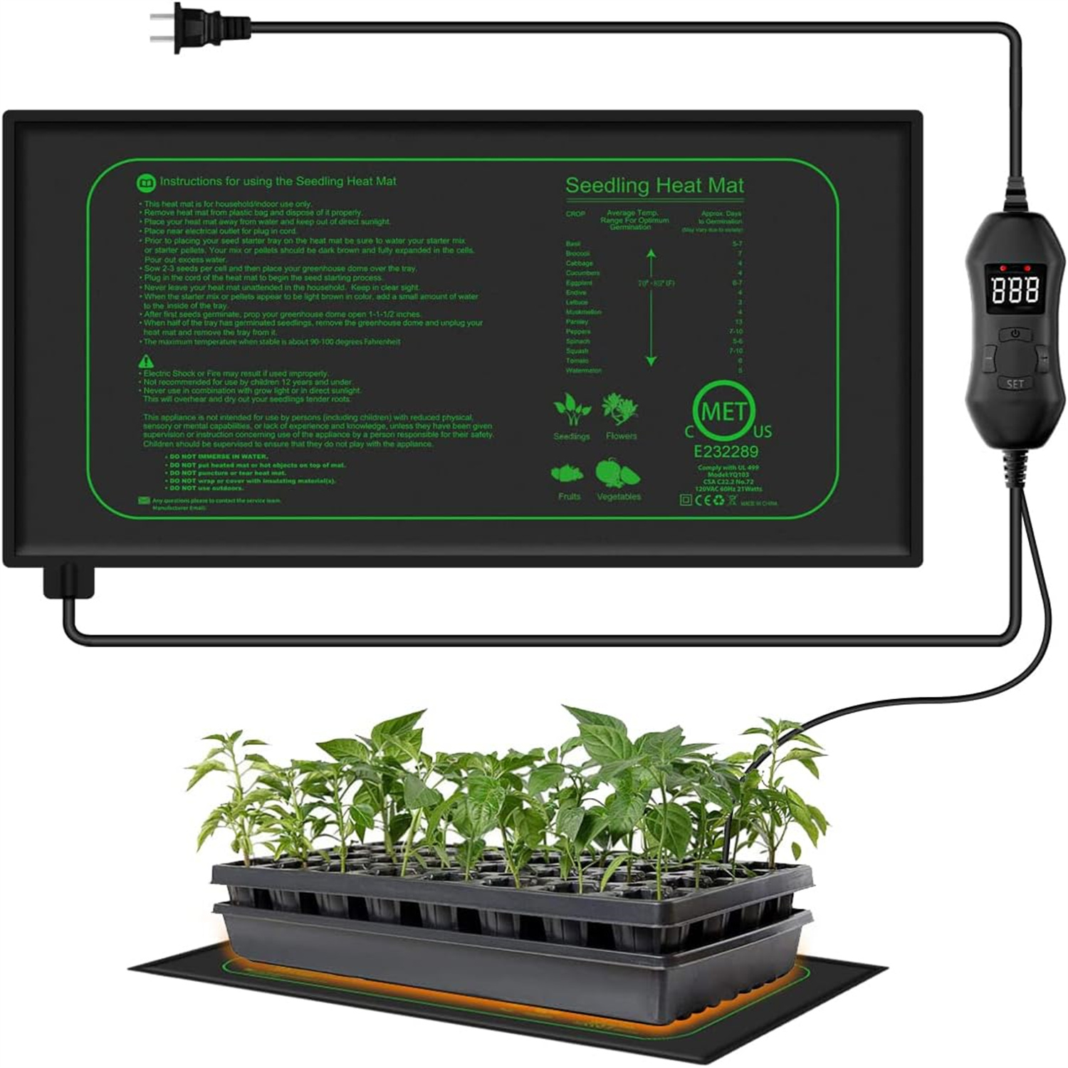 Rooting Gel Clone - Tappetino termico per piantine con termostato