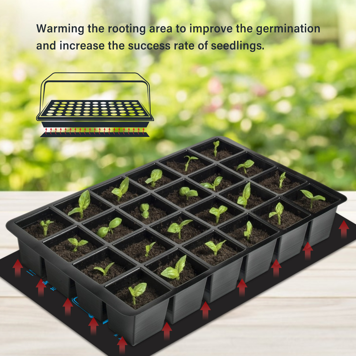 20.75x10CM EU/US/UK/AU Plug Se - Heat Mat Seedling recensione e prezzo